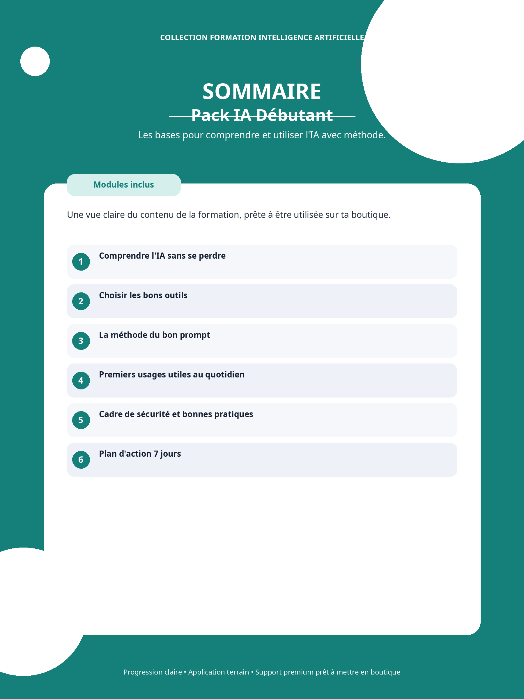Pack IA Débutant