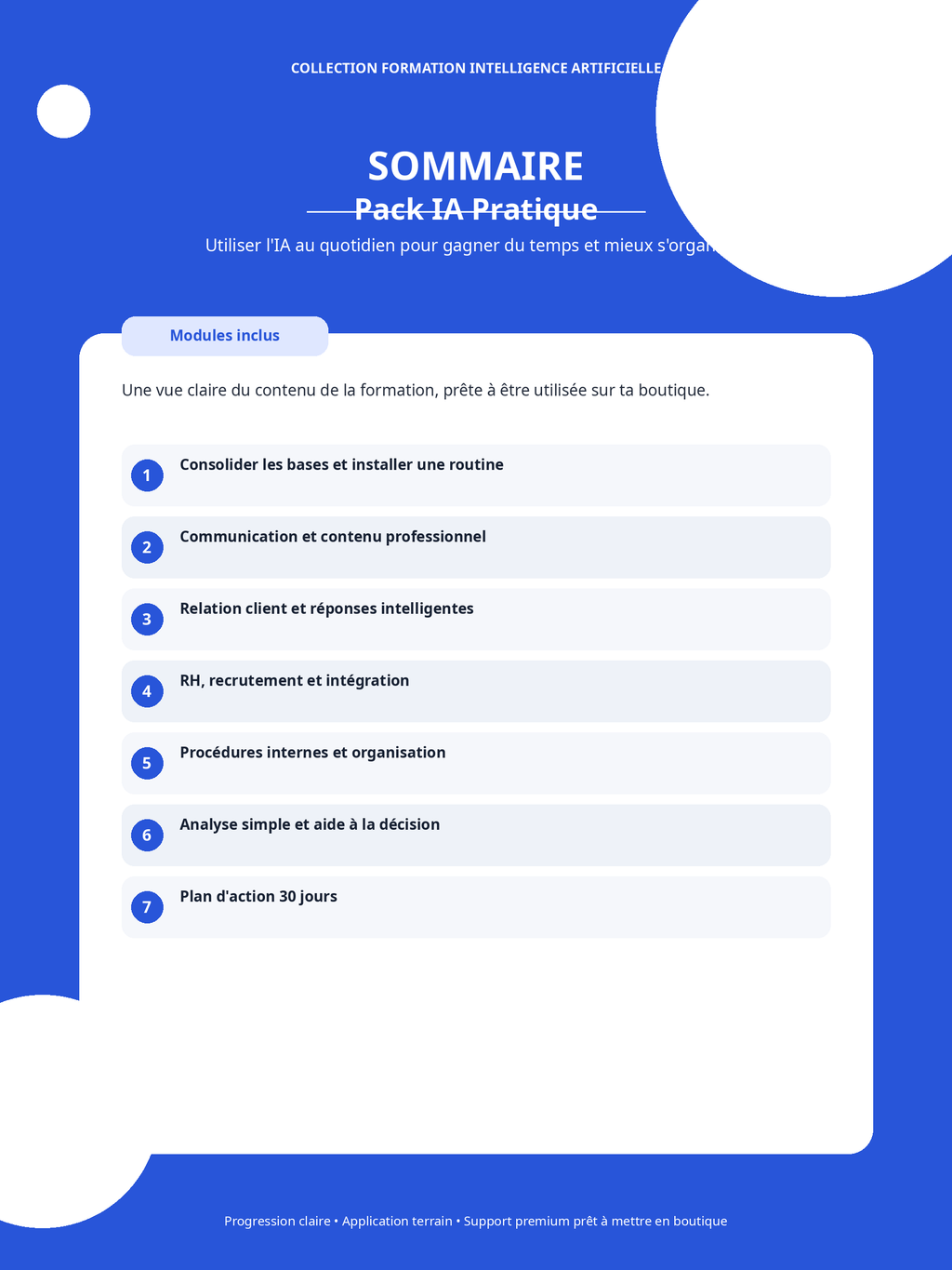 PACK IA PRATIQUE